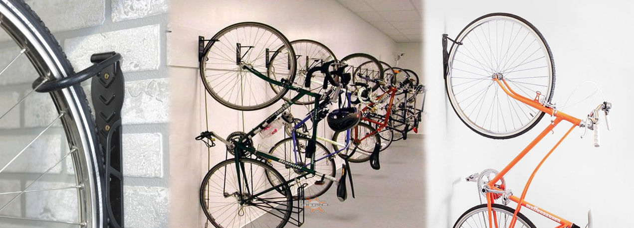 Base de pared para bicicletas de cualquier tamaño Base de pared para bicicletas de cualquier tamaño
